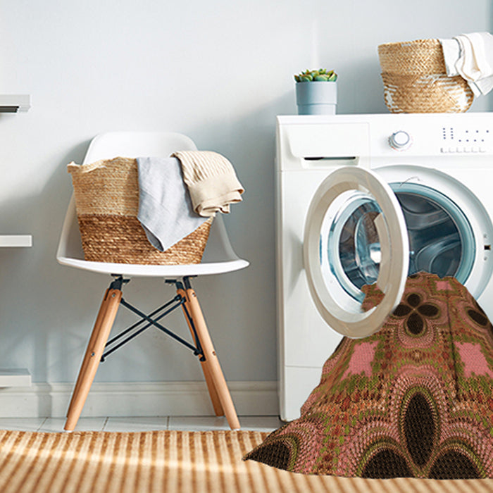 Machine Washable Transitional Orange Rug in a Washing Machine, wshpat2903org