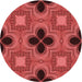 Square Machine Washable Transitional Red Rug in a Living Room, wshpat2903rd