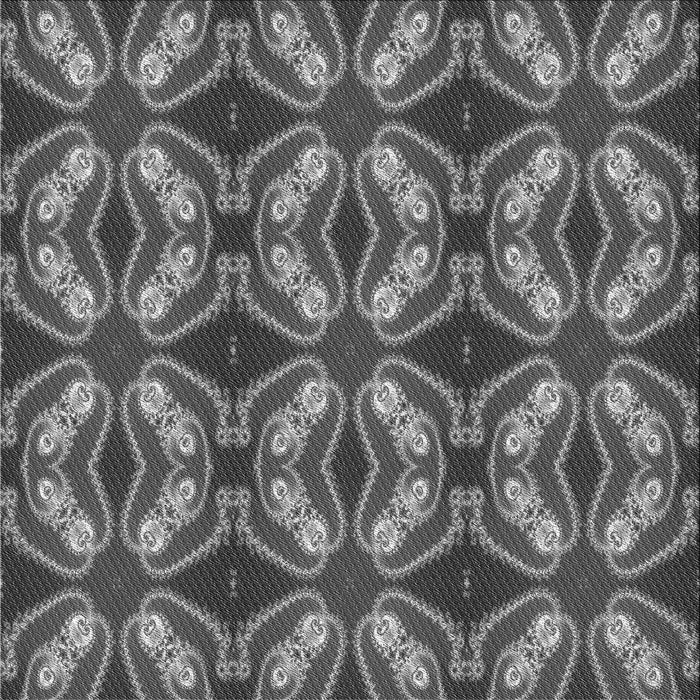 Round Patterned Gunmetal Gray Rug, pat2904gry