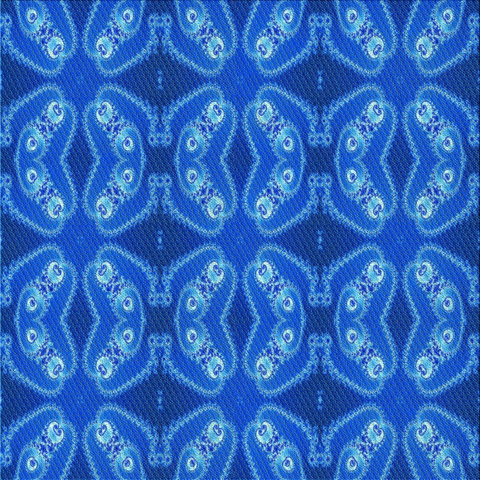 Round Machine Washable Transitional Blue Rug, wshpat2904lblu