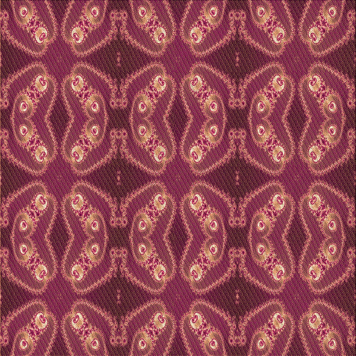 Round Patterned Orange Rug, pat2904org