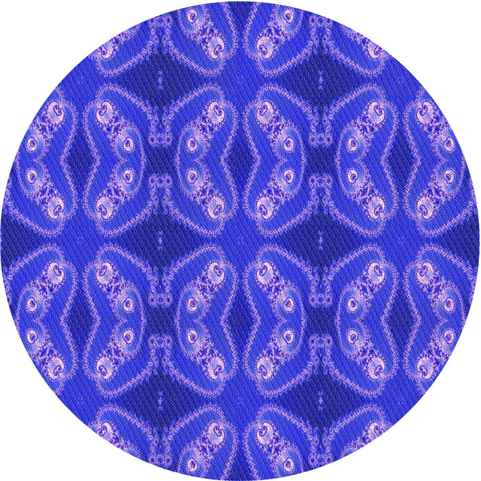 Square Patterned Light Slate Blue Rug, pat2904pur