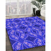 Machine Washable Transitional Light Slate Blue Rug in a Family Room, wshpat2904pur