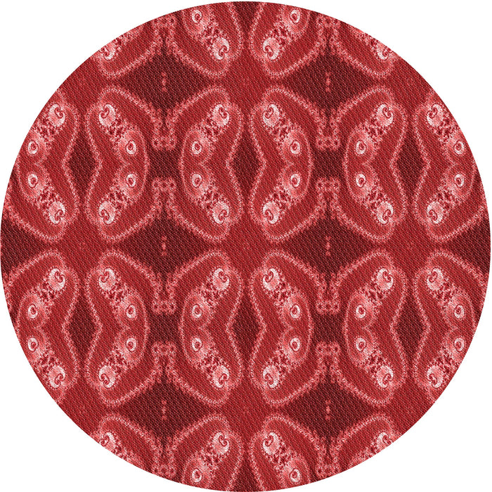 Square Patterned Red Rug, pat2904rd
