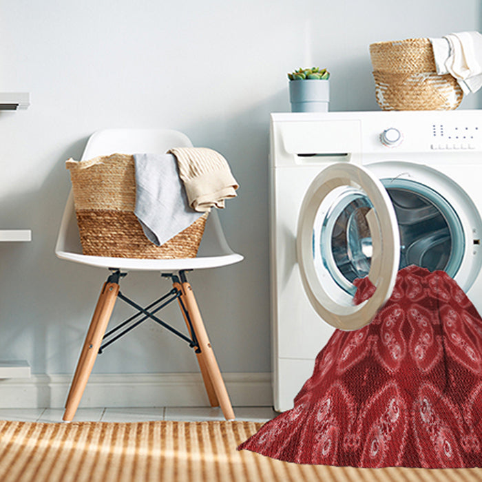 Machine Washable Transitional Red Rug in a Washing Machine, wshpat2904rd