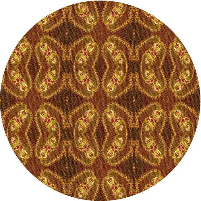Square Patterned Orange Rug, pat2904yw