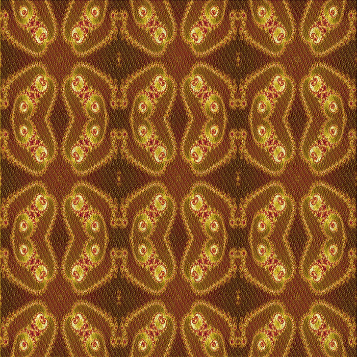 Round Patterned Orange Rug, pat2904yw