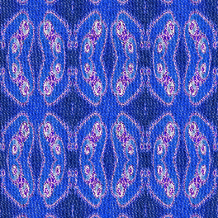 Patterned Sky Blue Novelty Rug, pat2904