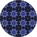 Square Patterned Night Blue Rug, pat2905blu