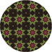 Square Patterned Chocolate Brown Rug, pat2905brn