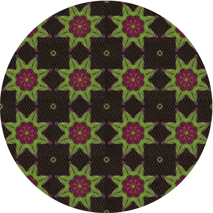 Square Machine Washable Transitional Chocolate Brown Rug in a Living Room, wshpat2905brn