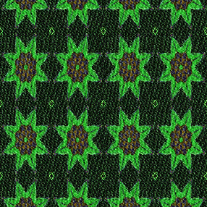 Patterned Black Rug, pat2905grn