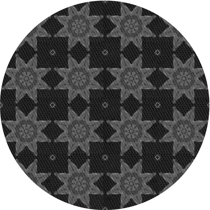 Square Machine Washable Transitional Midnight Gray Rug in a Living Room, wshpat2905gry
