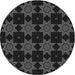 Square Patterned Midnight Gray Rug, pat2905gry