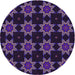 Square Machine Washable Transitional Deep Purple Rug in a Living Room, wshpat2905pur