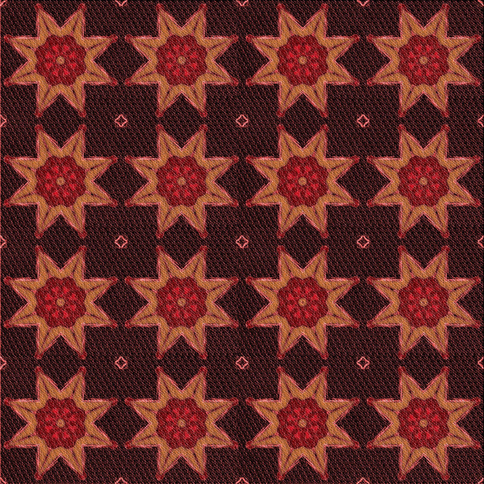 Round Patterned Red Rug, pat2905rd