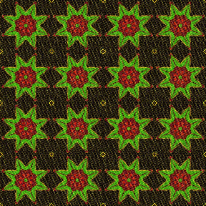 Round Patterned Red Rug, pat2905yw