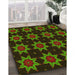 Machine Washable Transitional Night Red Rug in a Family Room, wshpat2905yw