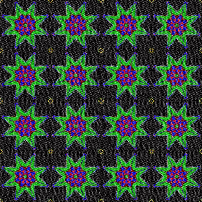 Square Patterned Pine Green Novelty Rug, pat2905