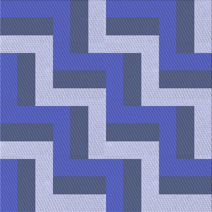 Round Patterned Denim Blue Rug, pat2906blu