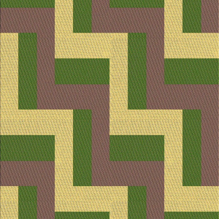 Patterned Green Rug, pat2906brn