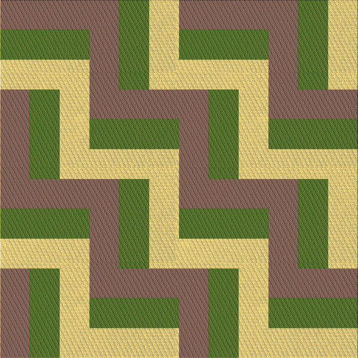 Round Patterned Green Rug, pat2906brn