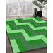 Machine Washable Transitional Neon Green Rug in a Family Room, wshpat2906grn