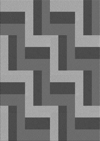 Machine Washable Transitional Gray Rug, wshpat2906gry