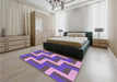 Patterned Amethyst Purple Rug in a Bedroom, pat2906pur