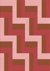 Machine Washable Transitional Red Rug, wshpat2906rd