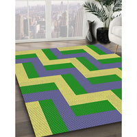 Patterned Green Novelty Rug, pat2906