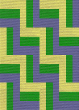 Patterned Green Novelty Rug, pat2906