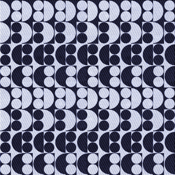 Round Patterned Night Blue Rug, pat2907blu