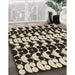 Machine Washable Transitional Midnight Gray Rug in a Family Room, wshpat2907brn