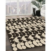 Patterned Midnight Gray Rug, pat2907brn