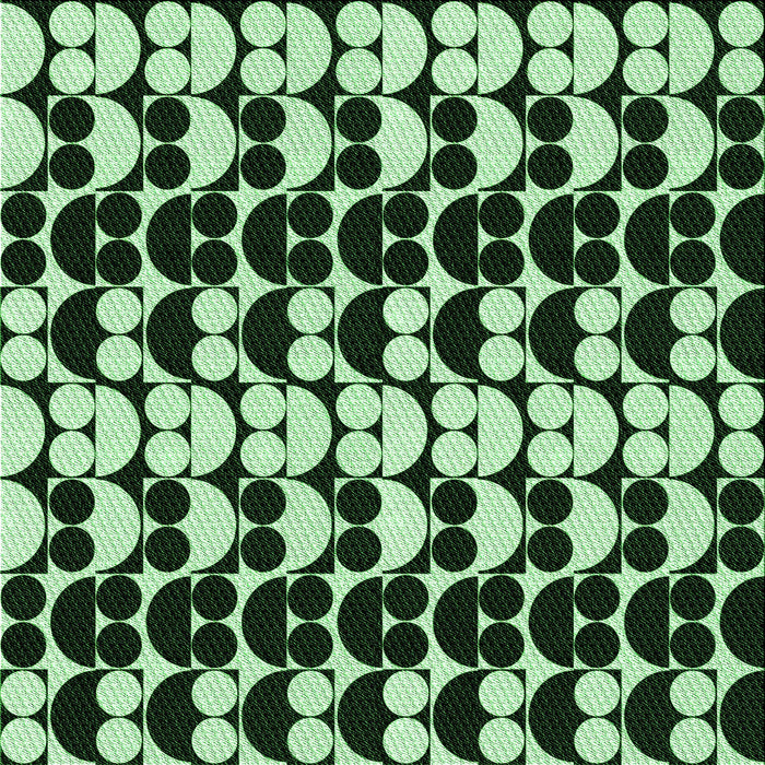 Round Patterned Light Green Rug, pat2907grn