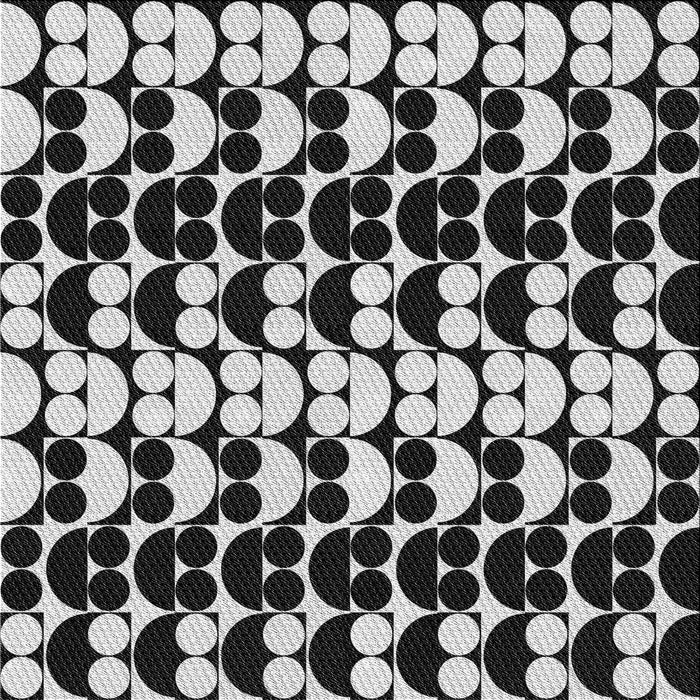 Round Patterned Midnight Gray Rug, pat2907gry