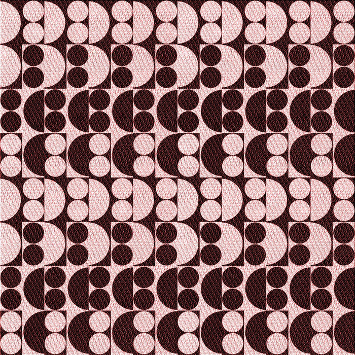 Round Patterned Baby Pink Rug, pat2907rd