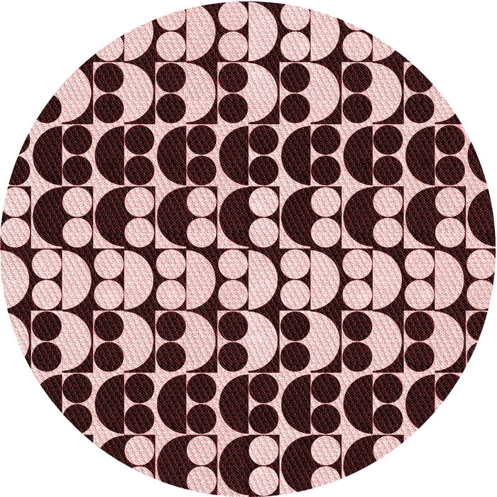 Square Patterned Baby Pink Rug, pat2907rd