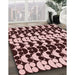 Machine Washable Transitional Pink Rug in a Family Room, wshpat2907rd