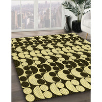 Patterned Midnight Gray Rug, pat2907yw