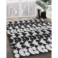 Patterned Light Gray Novelty Rug, pat2907