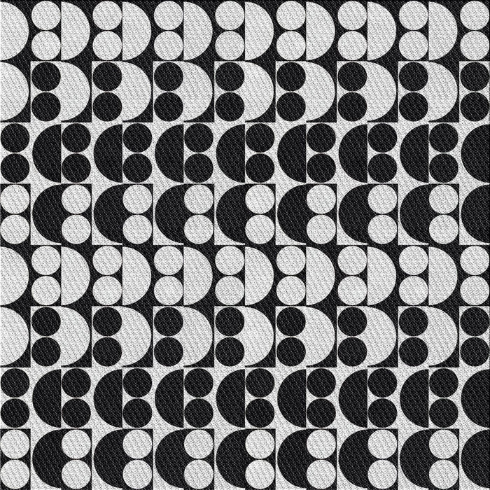 Square Patterned Light Gray Novelty Rug, pat2907