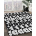 Patterned Light Gray Novelty Rug in Family Room, pat2907