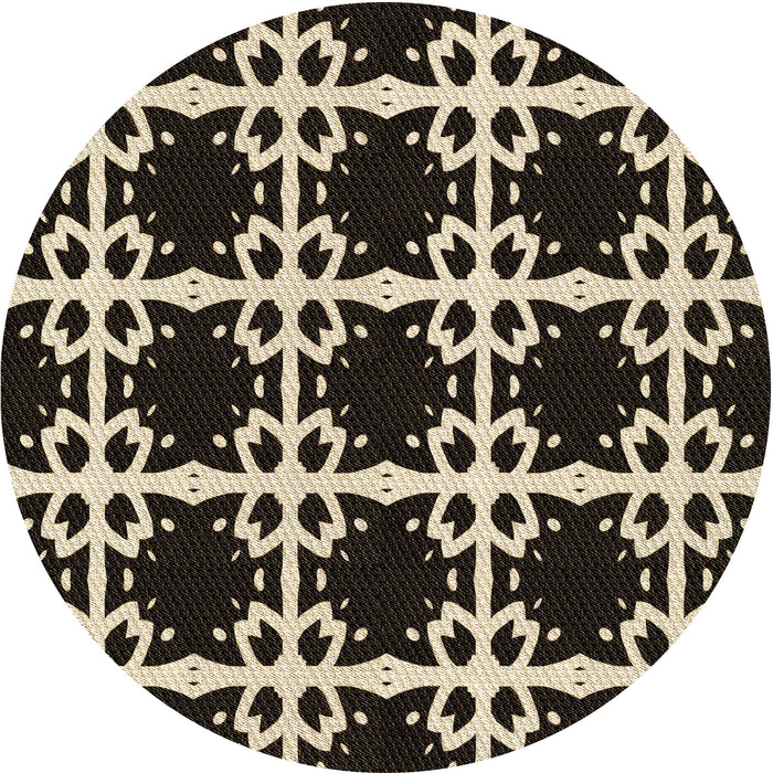 Square Patterned Light French Beige Brown Rug, pat2908brn