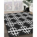 Patterned Cloud Gray Rug in Family Room, pat2908gry