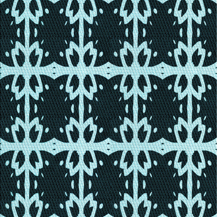Patterned Deep Teal Green Rug, pat2908lblu