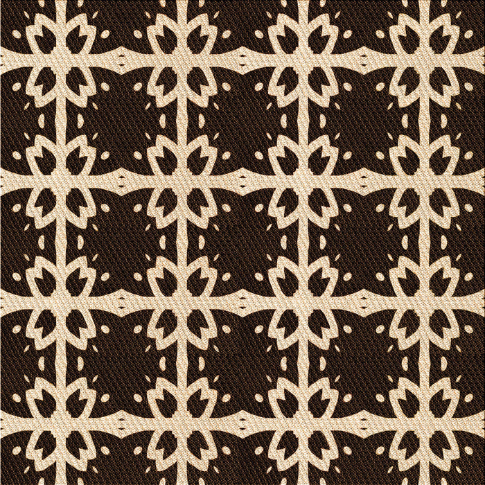 Round Machine Washable Transitional Black Brown Rug, wshpat2908org