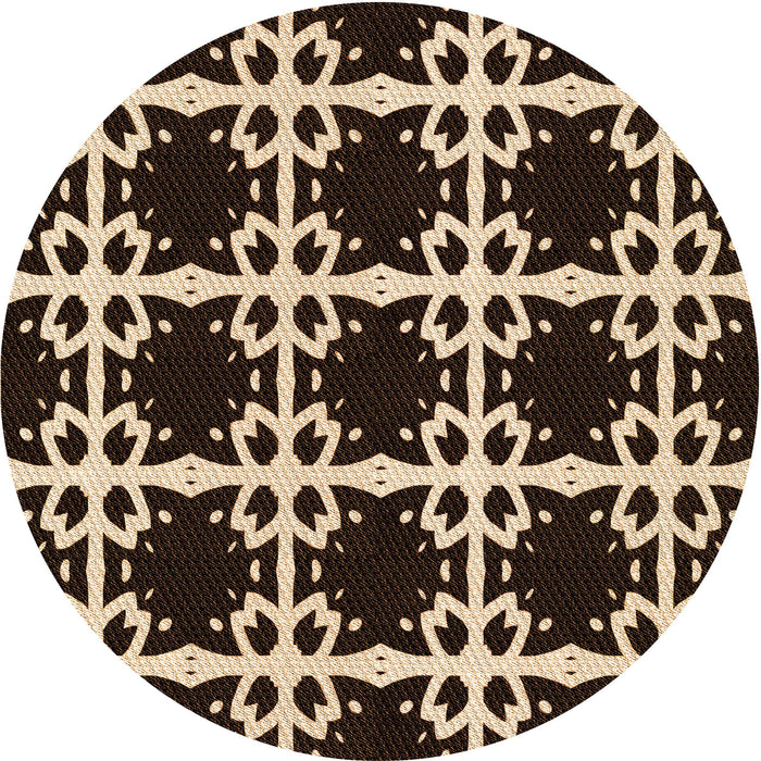 Square Machine Washable Transitional Black Brown Rug in a Living Room, wshpat2908org
