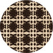 Square Machine Washable Transitional Black Brown Rug in a Living Room, wshpat2908org